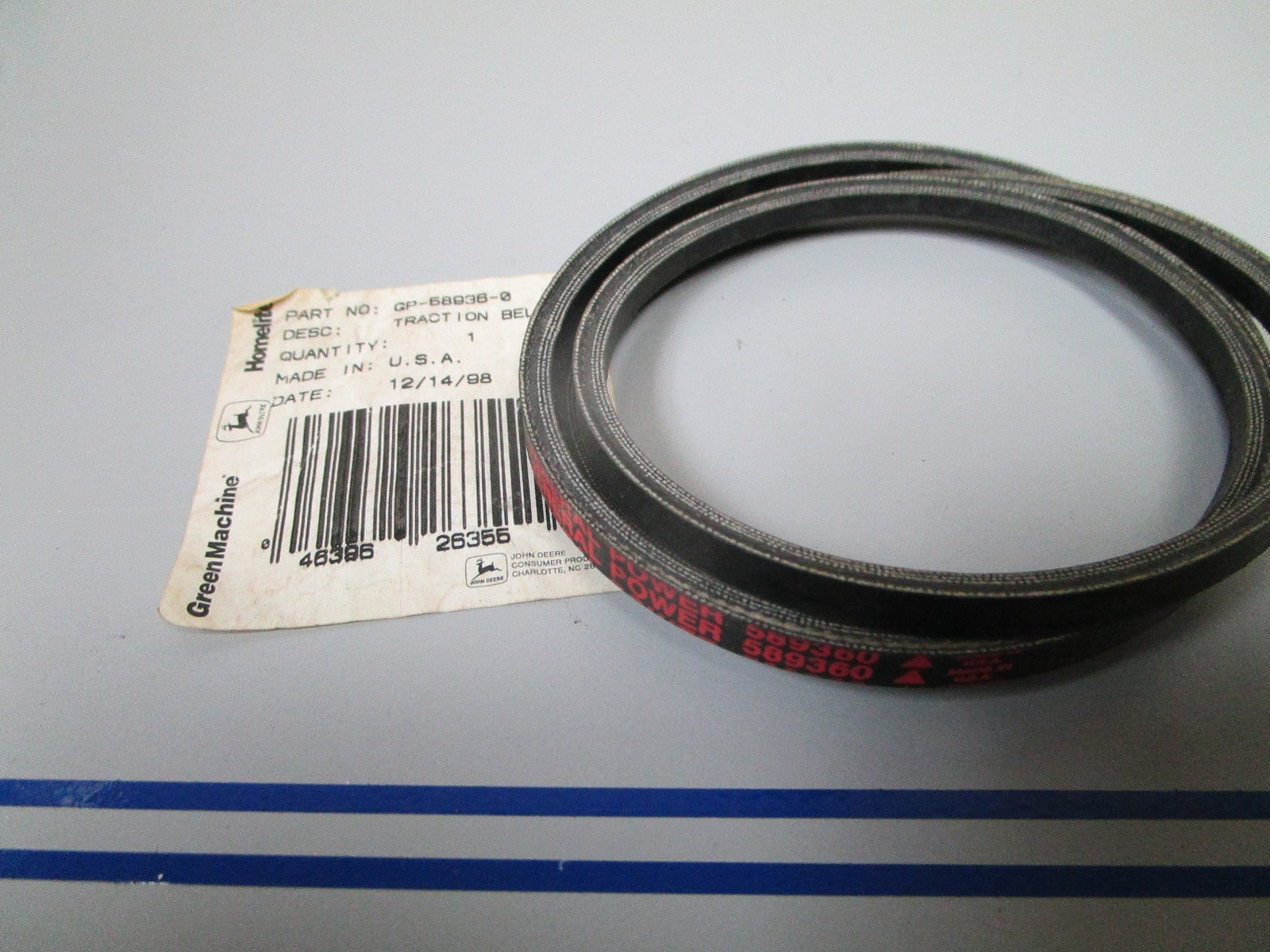 NEW OEM GP-58936-0 John Deere Homelite Traction Belt 0720