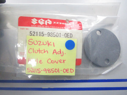 *NEW OEM* 0810 Suzuki Clutch Adj. Hole Cover 52115-98501-0ED
