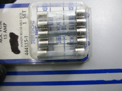 NEW (LOT OF 5) 444115-1 Sea-Dog 15 AMP AGC Fuse 0810