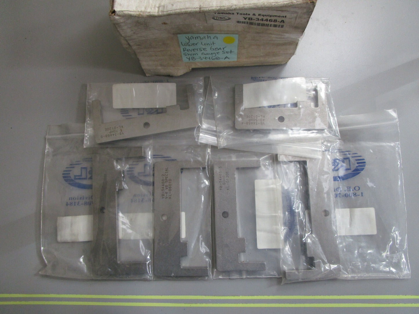 *NEW OEM* 0820 Yamaha Lower Unit Reverse Gear Shim Gauge Kit YB-34468-A