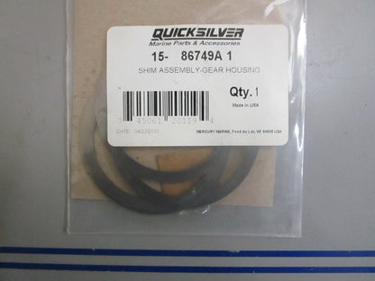 *NEW OEM* 0810 Mercury Quicksilver Shim Set 15-86749A1