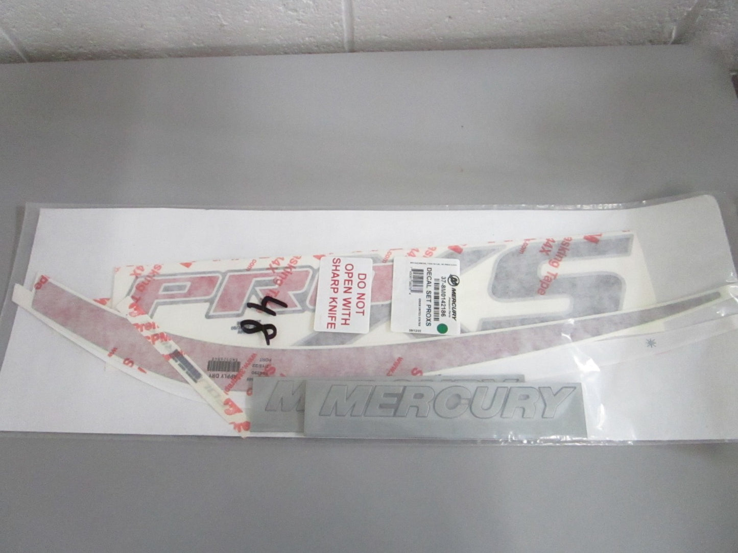 NEW OEM 37-8M0142186 Mercury Quicksilver Decal Set 0820