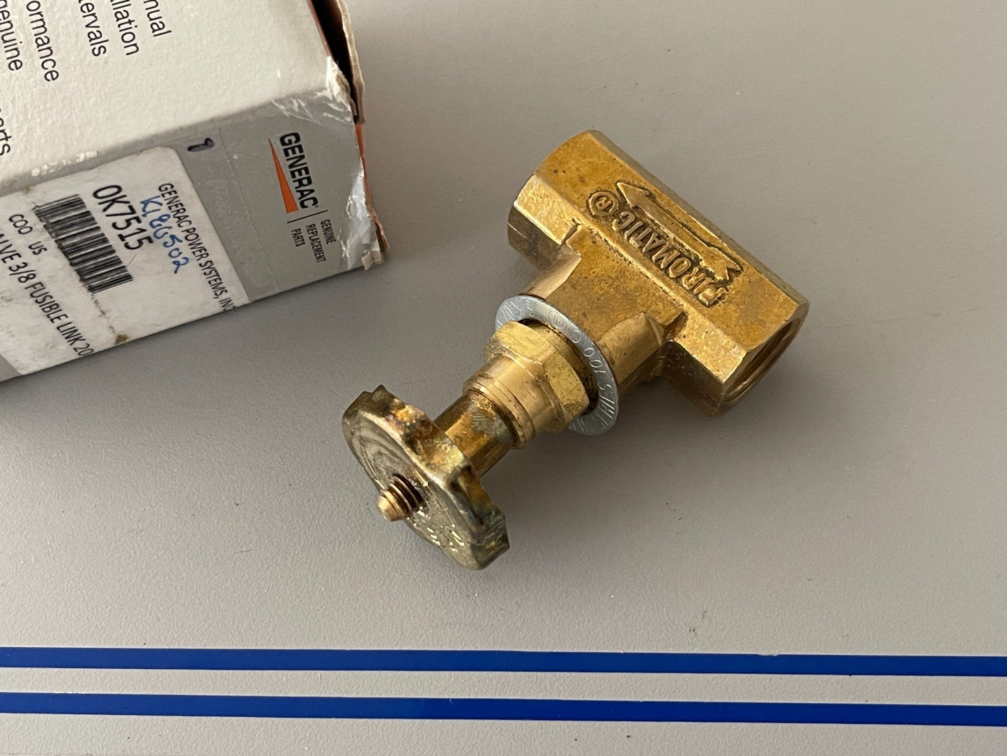 *NEW OEM* 0720 Generac 3/8 Fusible Link Valve 0K7515
