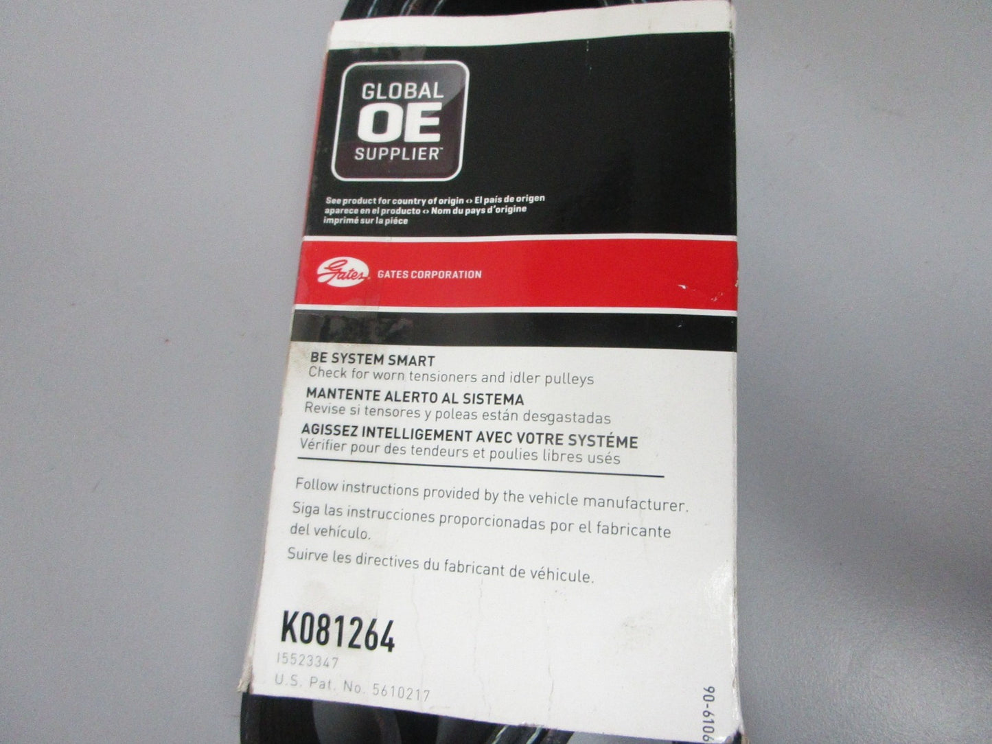 NEW K081264 Gates Micro-V 1-3/32" x  127" Serpentine Belt 0720