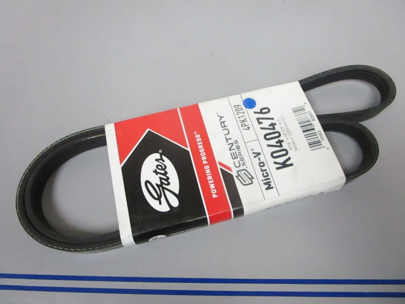 NEW K040476 Gates Micro-V 9/16" x 48 ⅛" Serpentine Belt 0720