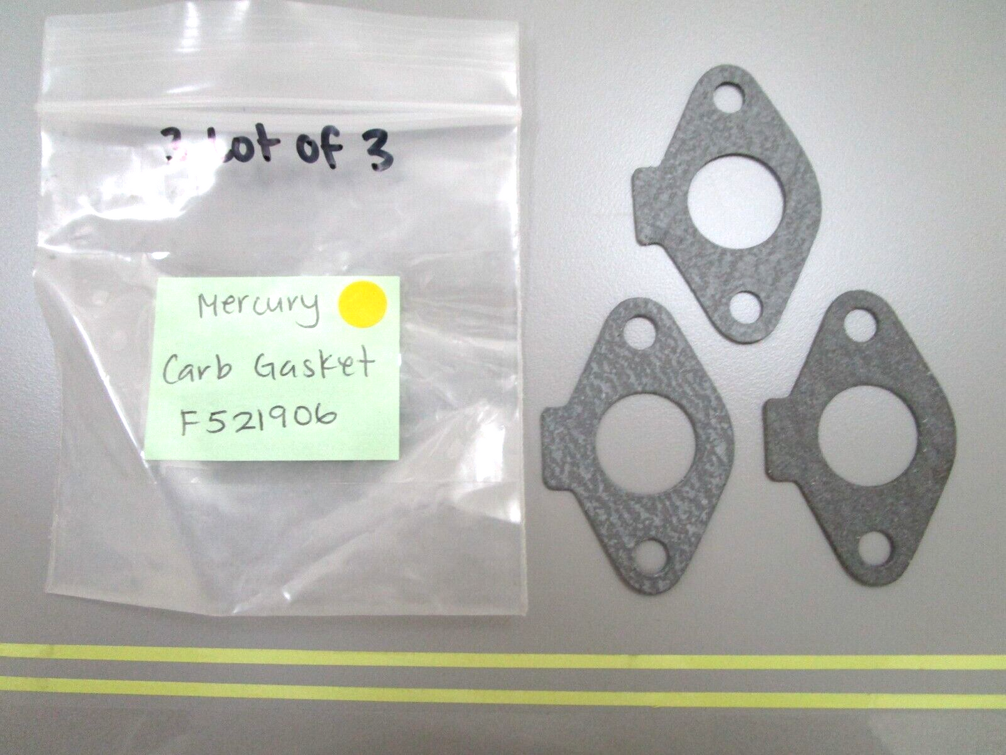 *NEW OEM* (LOT OF 3) 0750 Mercury Quicksilver CARBURETOR GASKET F521906