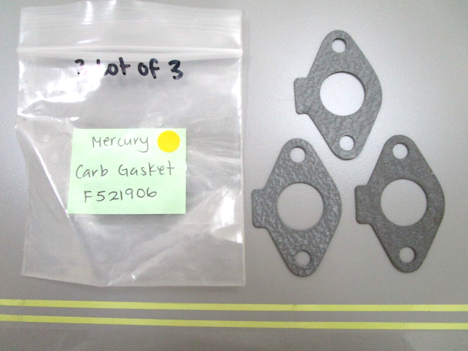 *NEW OEM* (LOT OF 3) 0750 Mercury Quicksilver CARBURETOR GASKET F521906