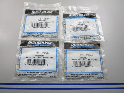NEW OEM (LOT OF 4) 12-85344 Mercury Quicksilver Washer 0810