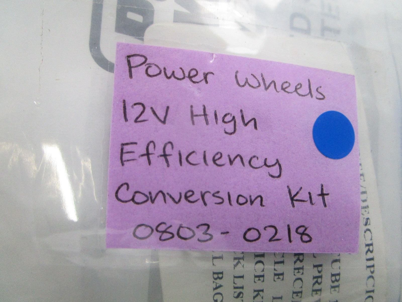 NEW OEM Power Wheels 0803-0218 12V High Efficiency Conversion Kit 0810
