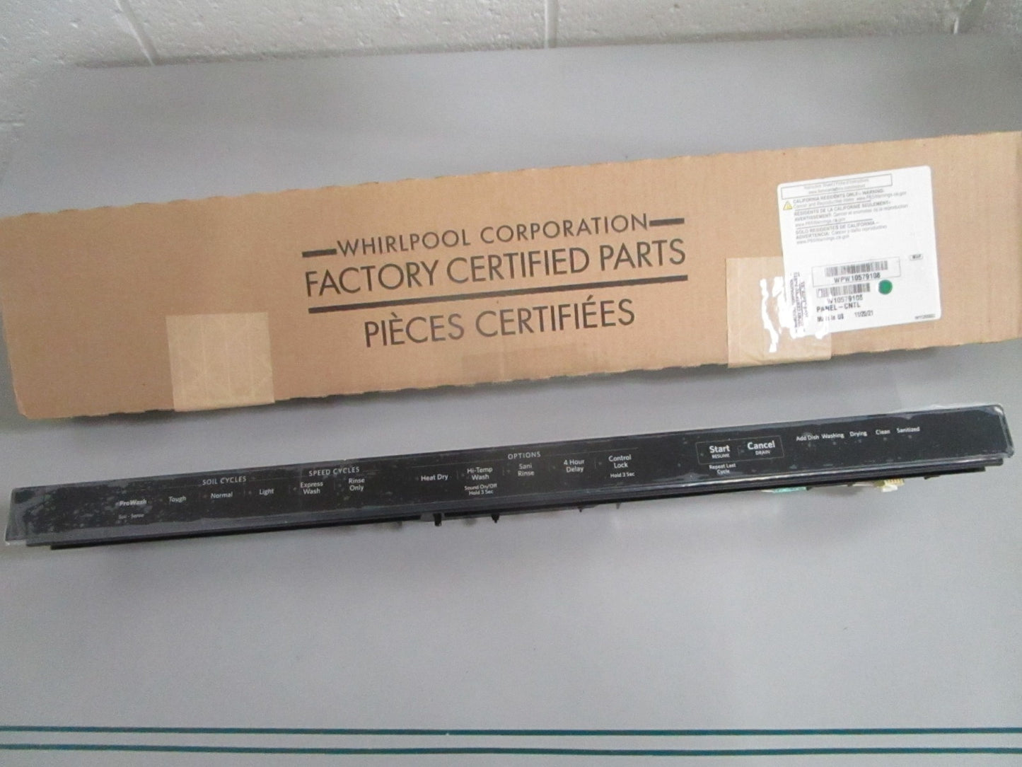 NEW OEM W10579108 WPW10579108 Whirlpool Control Board 0820