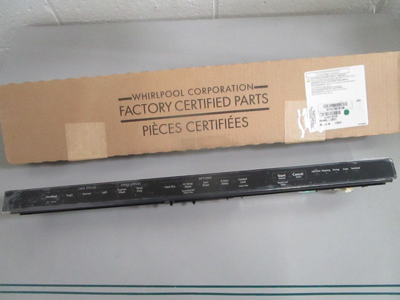 NEW OEM W10579108 WPW10579108 Whirlpool Control Board 0820