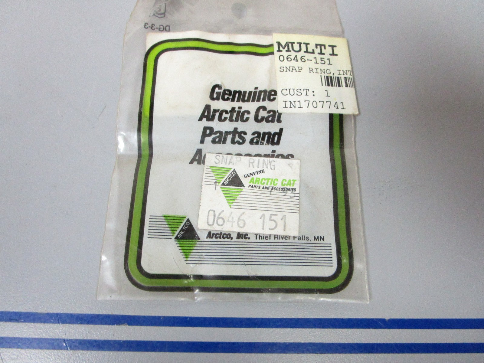 *NEW OEM* 0810 Arctic Cat Snap Ring 0646-151
