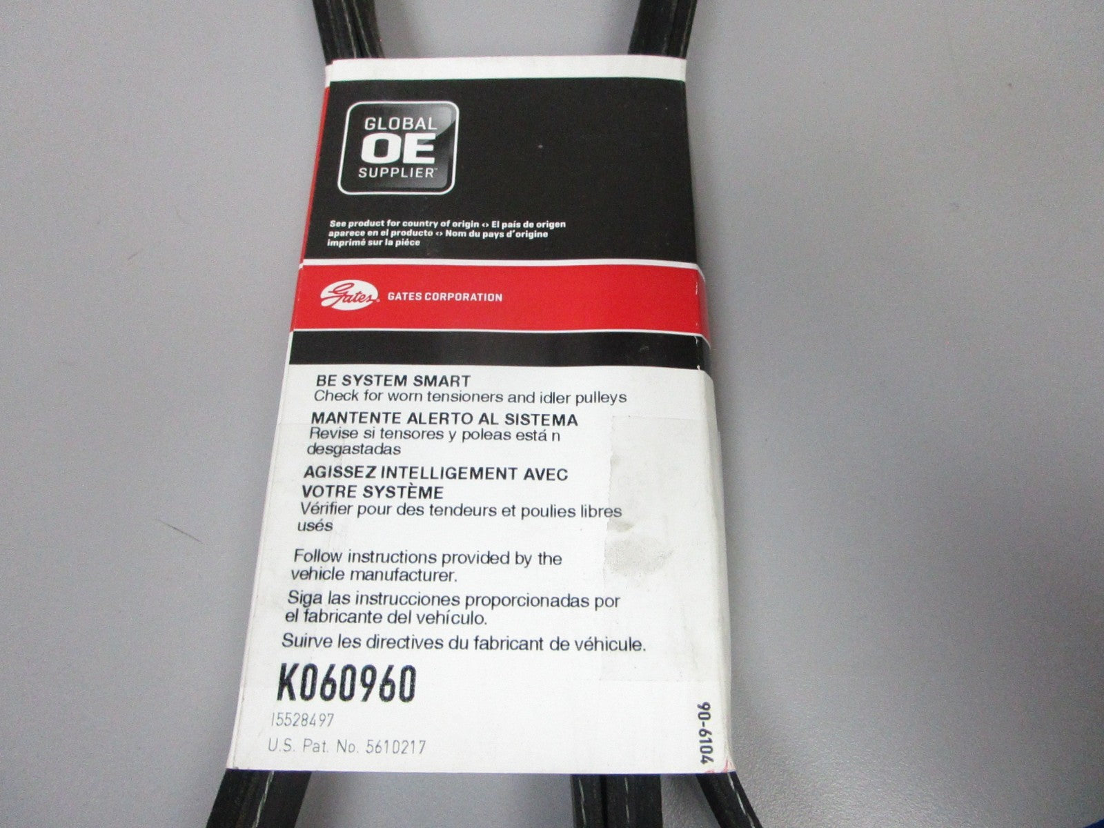 NEW K060960 Gates Micro-V 13/16" x 96 ⅝" Serpentine Belt 0720