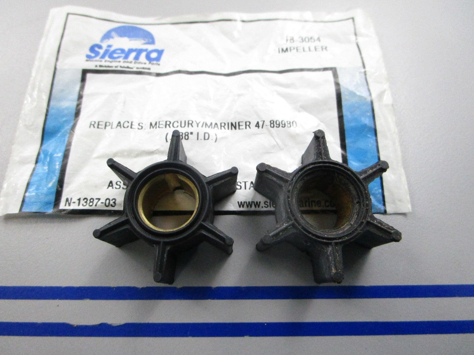 NEW (LOT OF 2) 18-3054 Replaces: Mercury 47-89980 Sierra Impeller 0810