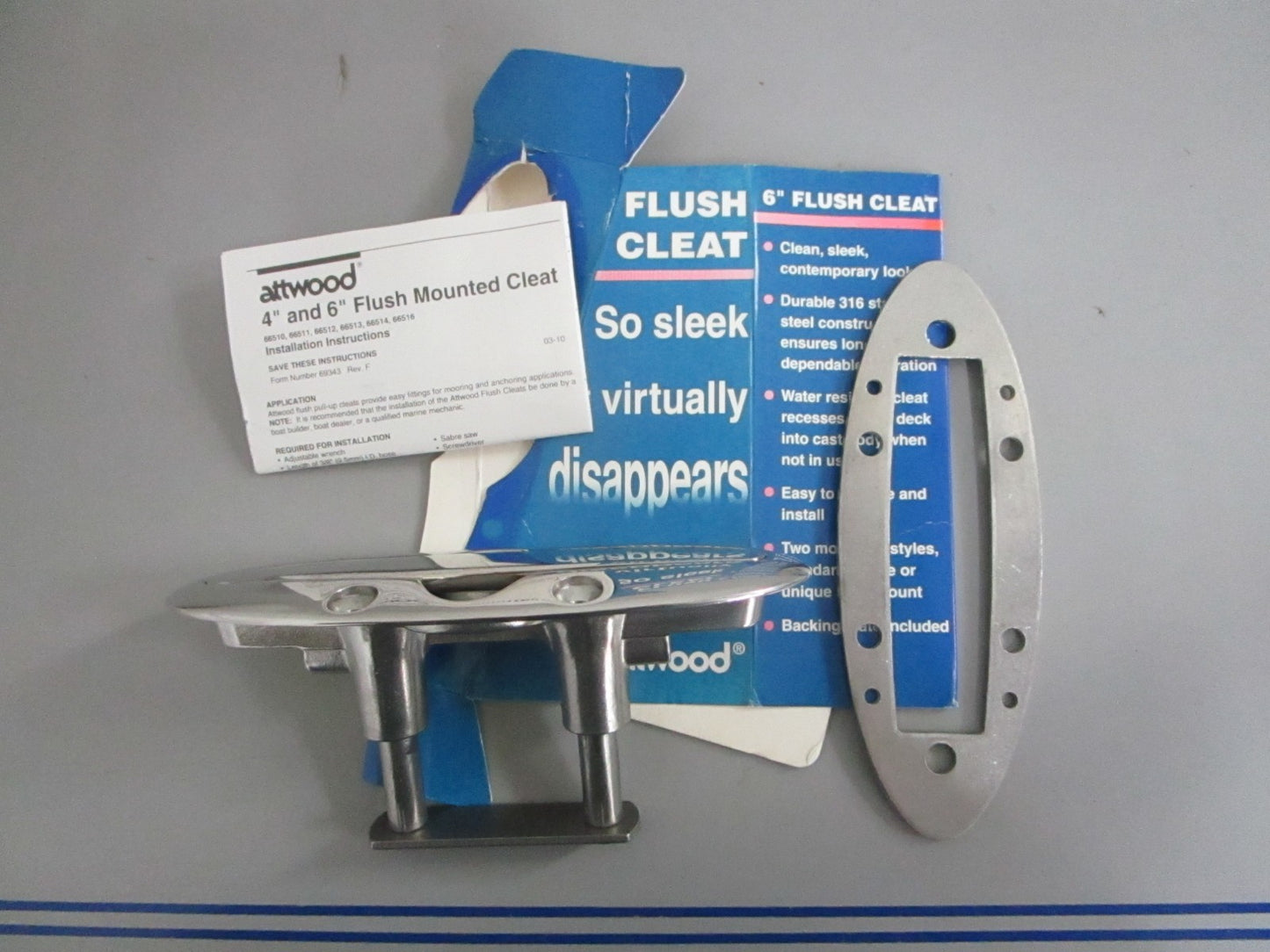 *NEW OEM* 0820 Attwood Flush Mount Cleat 66514-7