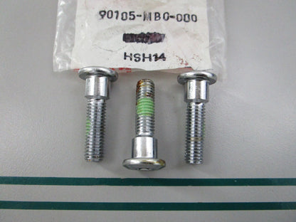 NEW OEM (LOT OF 3) 90105-MB0-000 Honda Brake Disk Bolt 0810