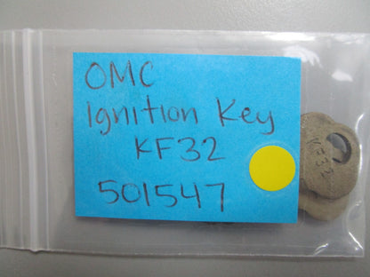 *NEW OEM* 0810 OMC Johnson Evinrude Ignition Key KF32 501547 0501547