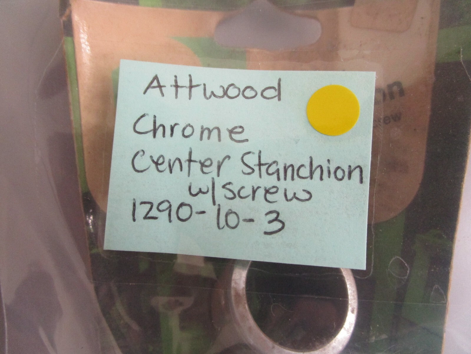 *NEW* 0810 Attwood Chrome Center Stanchion w/ Screws 1290-10-3