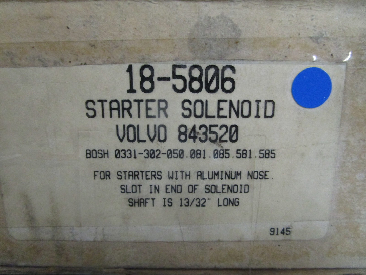 *NEW* 0820 Sierra Starter Solenoid 18-5806 Replaces: Volvo 843520
