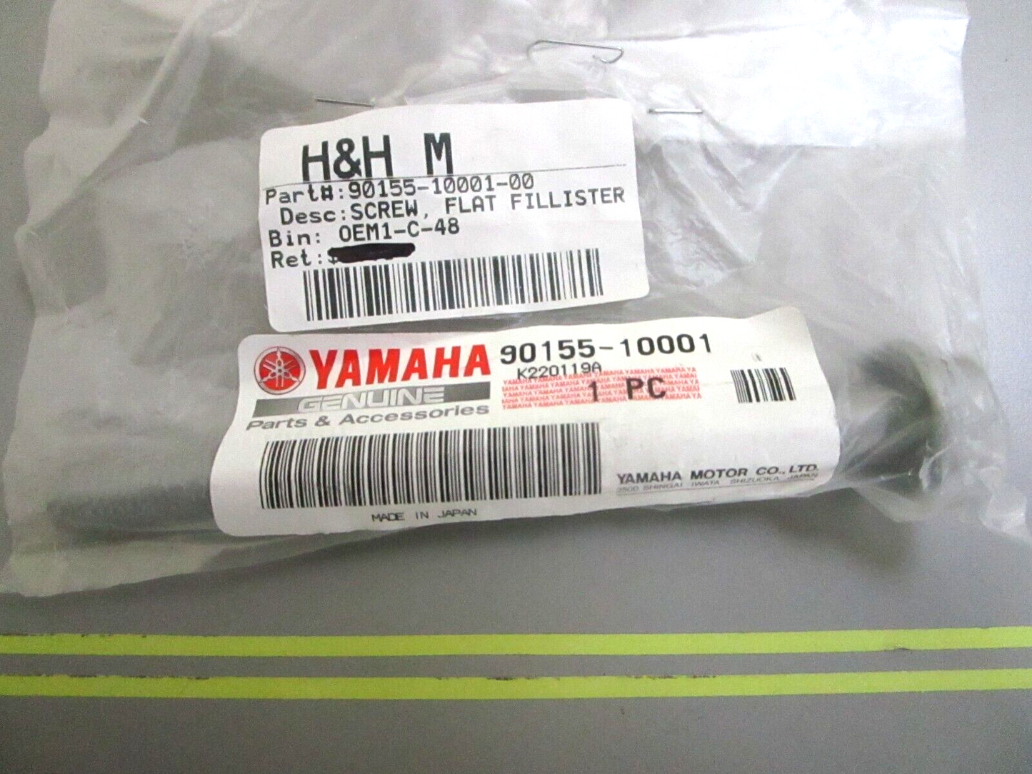 *NEW OEM* 0750 Yamaha FLAT FILLISTER SCREW 90155-10001-00