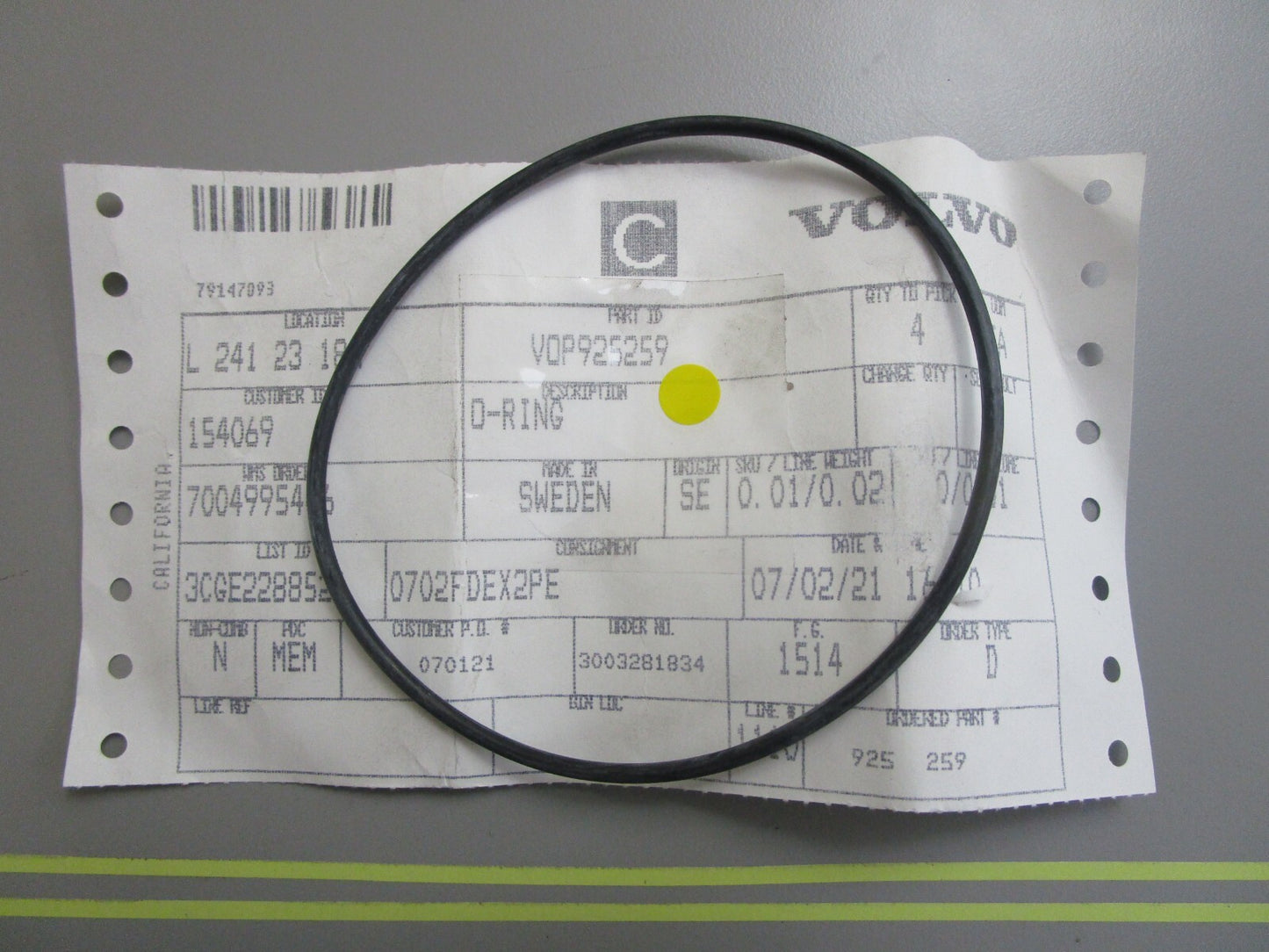 *NEW OEM* 0810 Volvo Penta O-Ring 925259