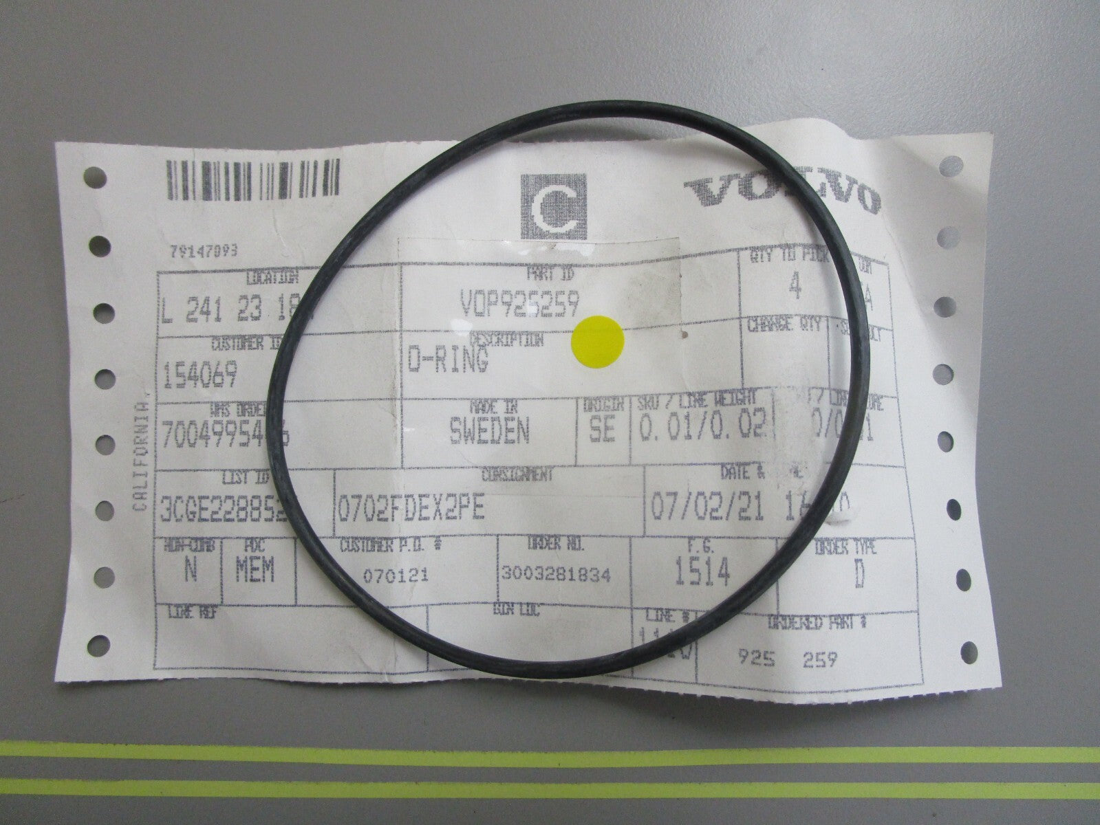 *NEW OEM* 0810 Volvo Penta O-Ring 925259