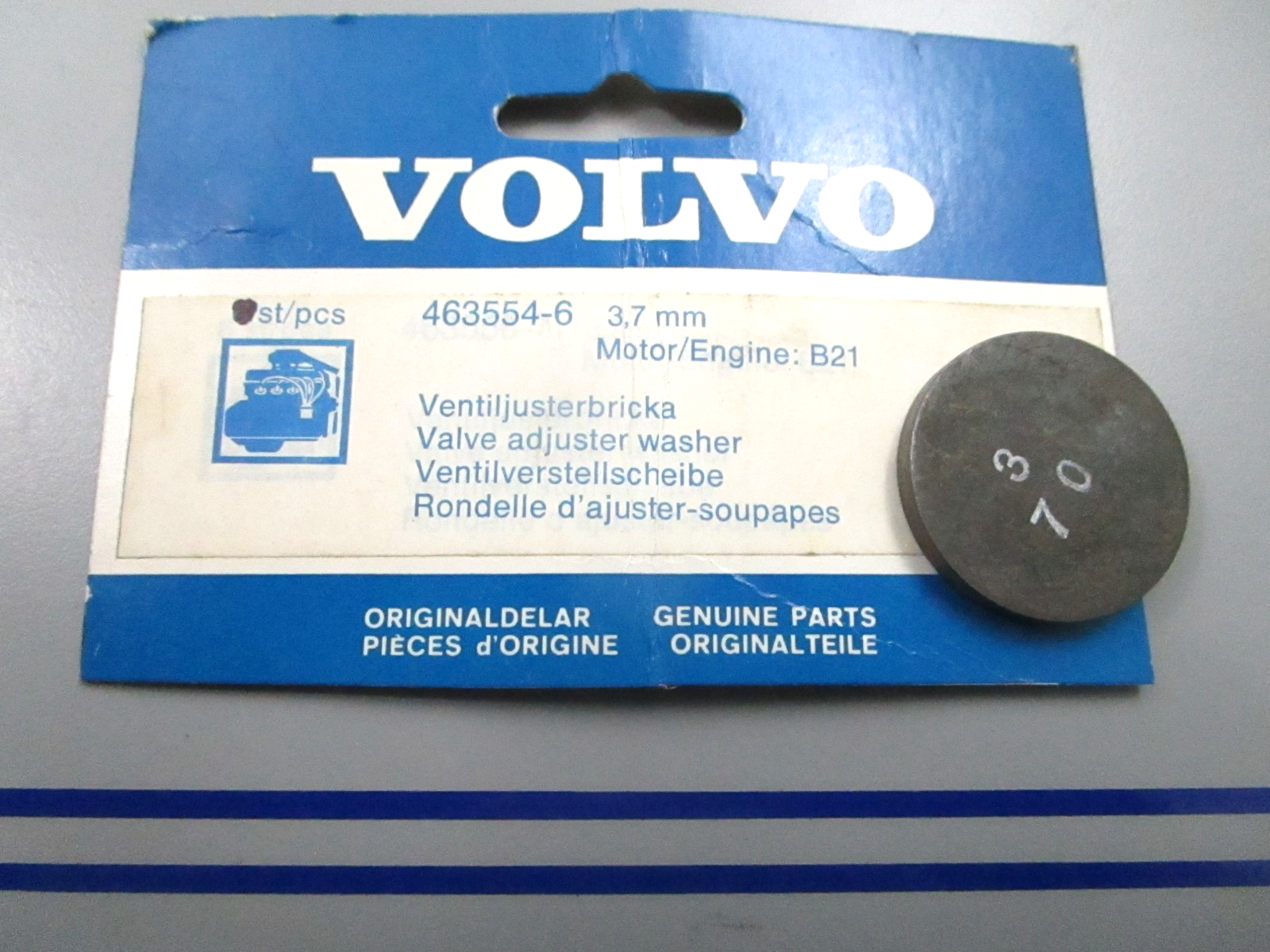 *NEW OEM* 0810 Volvo Penta Valve Adjuster Washer 463554
