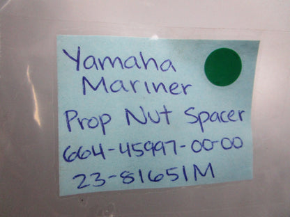 NEW OEM 664-45997-00-00 23-51651M Yamaha Mariner Prop Nut Spacer 0810