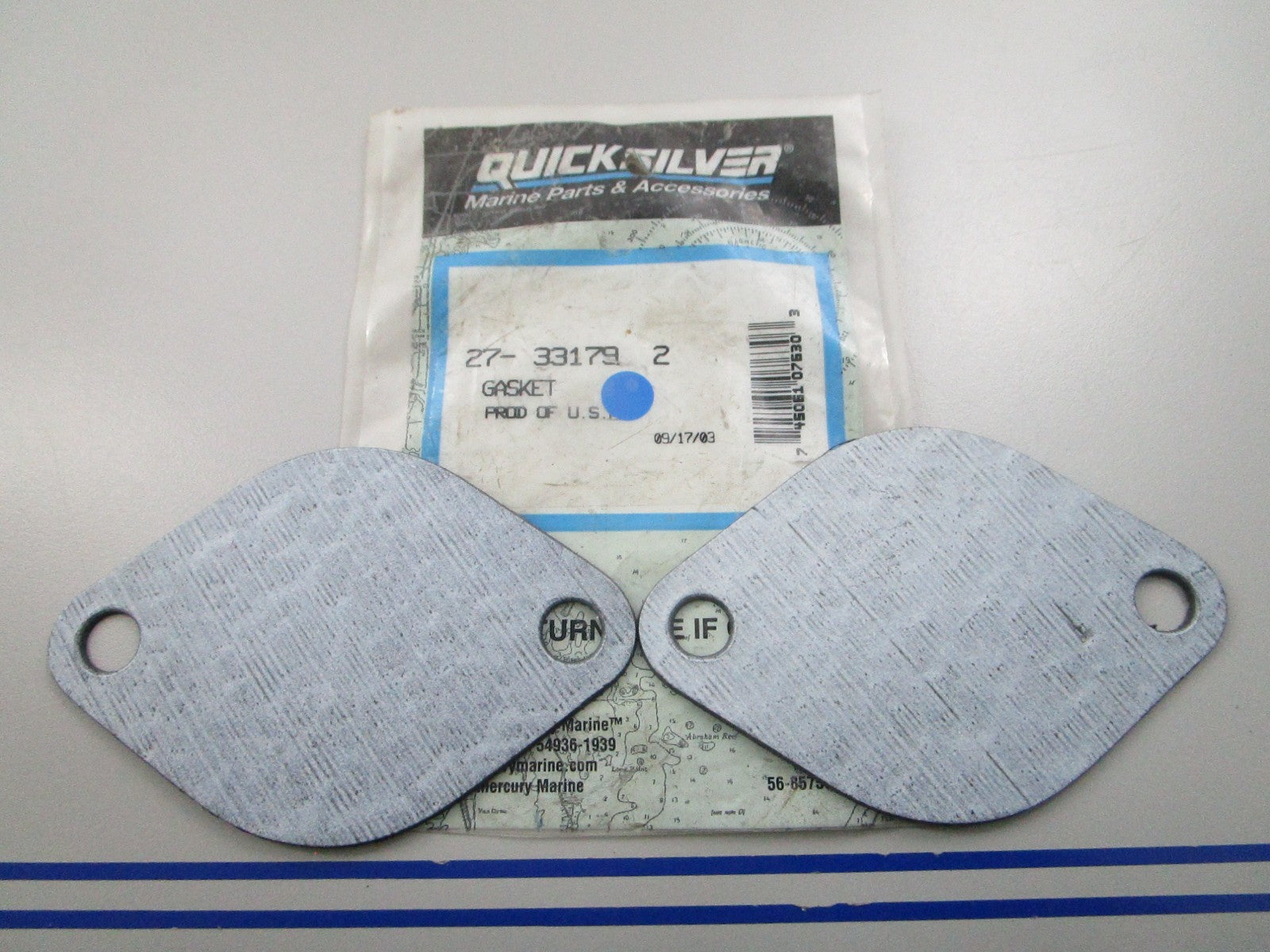 NEW OEM (LOT OF 2) Mercury Quicksilver 27-33179 2 Gasket 0810