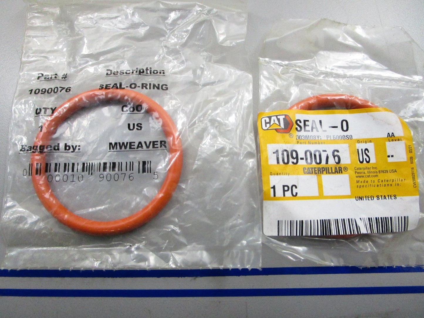 *NEW OEM* (LOT OF 2) 0810 CAT O-Ring 109-0076