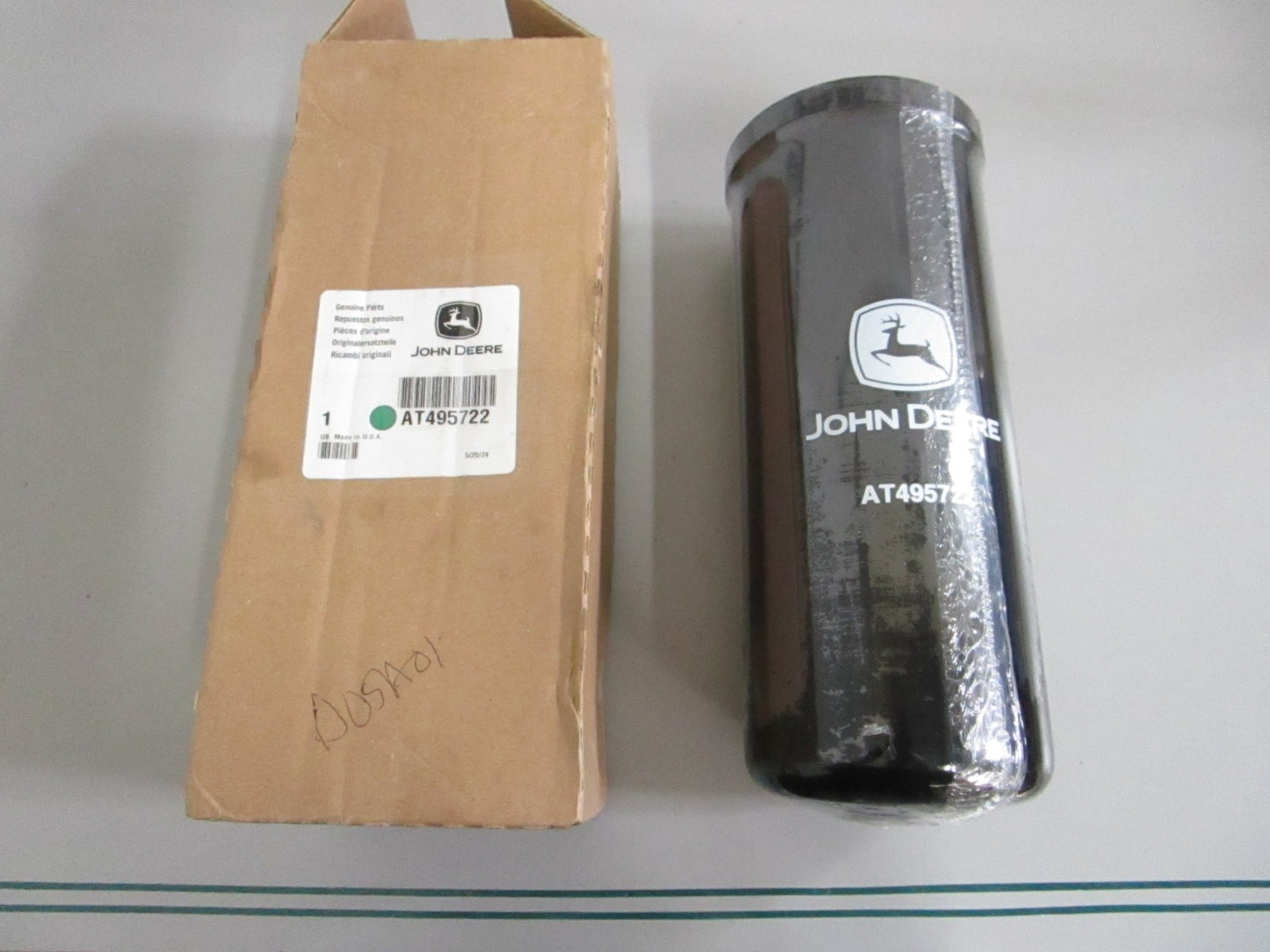 John Deere AT495722 Hydraulic Oil Filter 310SL 325SL 330G 410L NEW OEM 0820