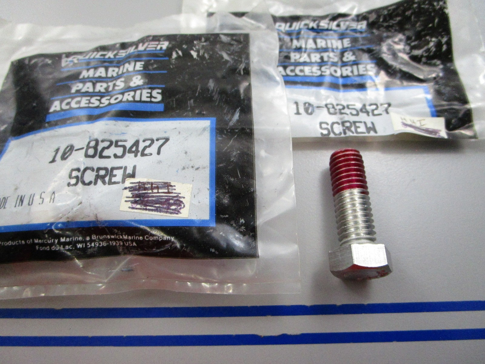 NEW OEM (LOT OF 2) 10-825427 Mercury Quicksilver Screw 0810