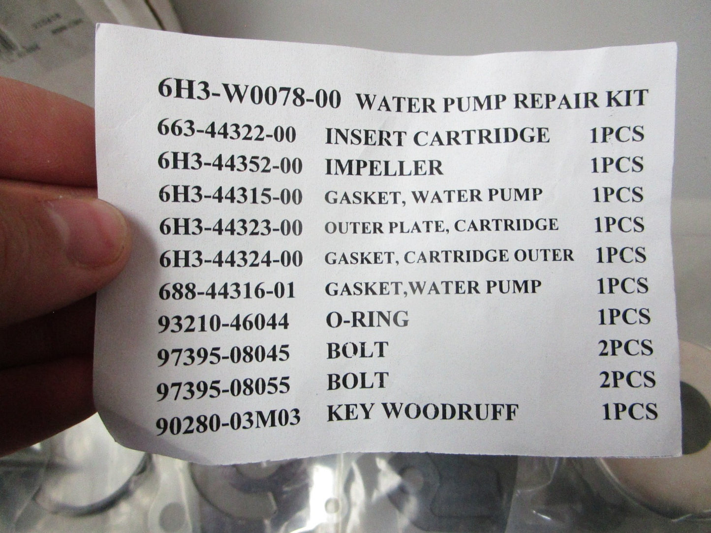 *NEW* 0720 Sierra Water Pump Kit 18-3461 Replaces: Yamaha 6H3-W0078-00-00
