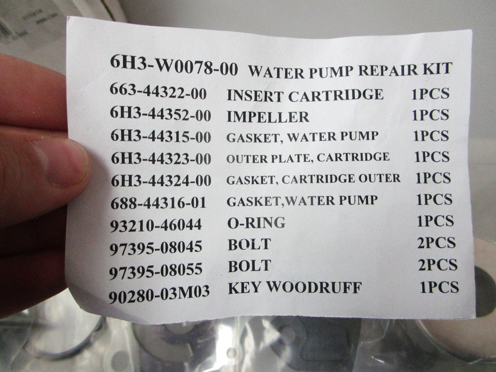 *NEW* 0720 Sierra Water Pump Kit 18-3461 Replaces: Yamaha 6H3-W0078-00-00