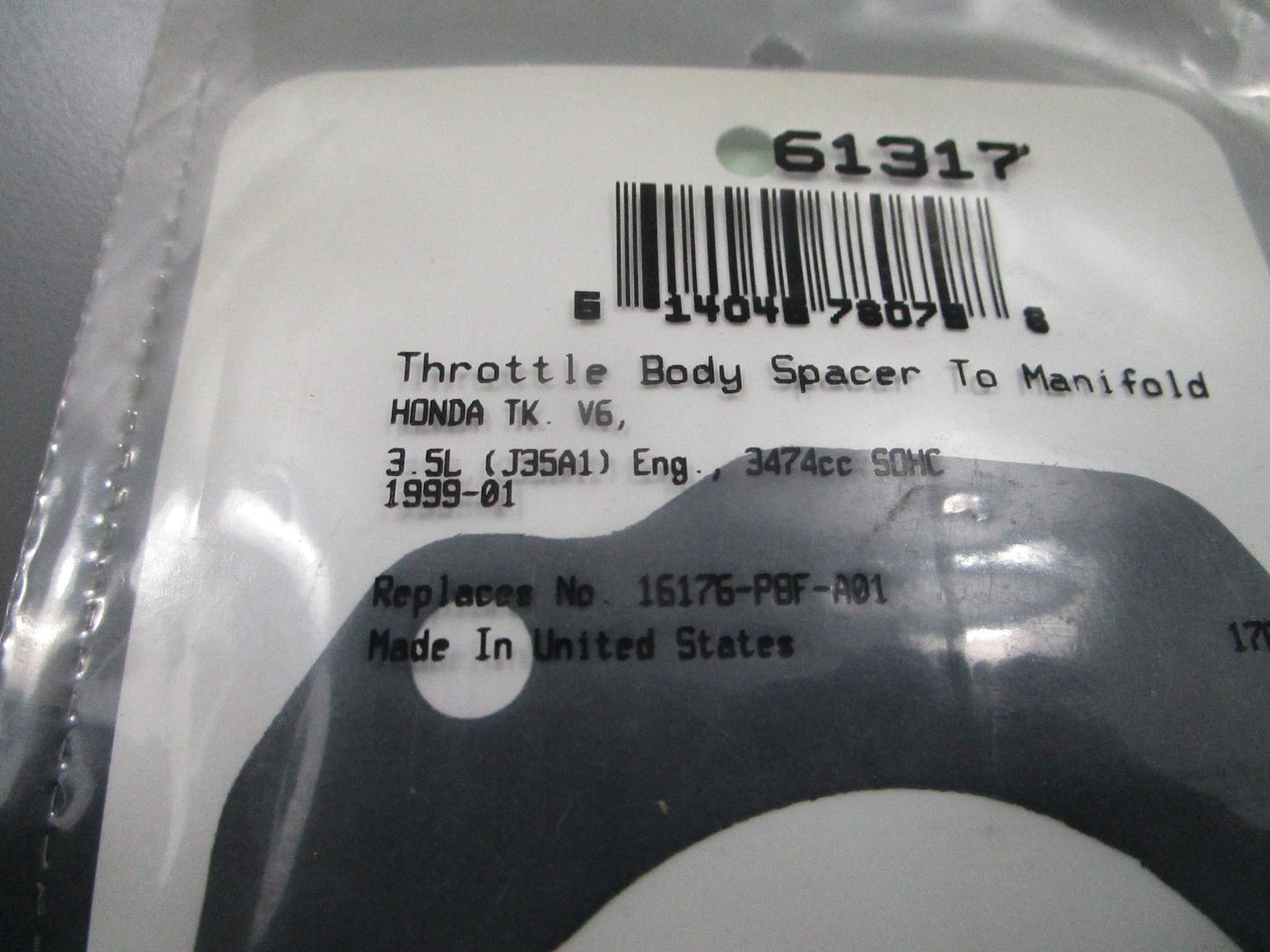 *NEW* 0810 Fel-Pro Throttle Body Gasket 61317