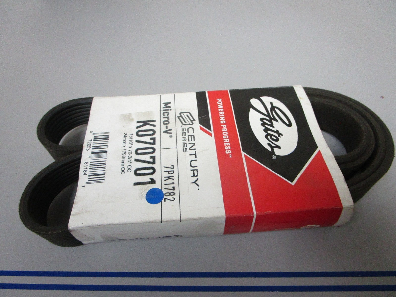 NEW K070701 Gates Micro-V 15/16" x 70 ¾" Serpentine Belt 0720