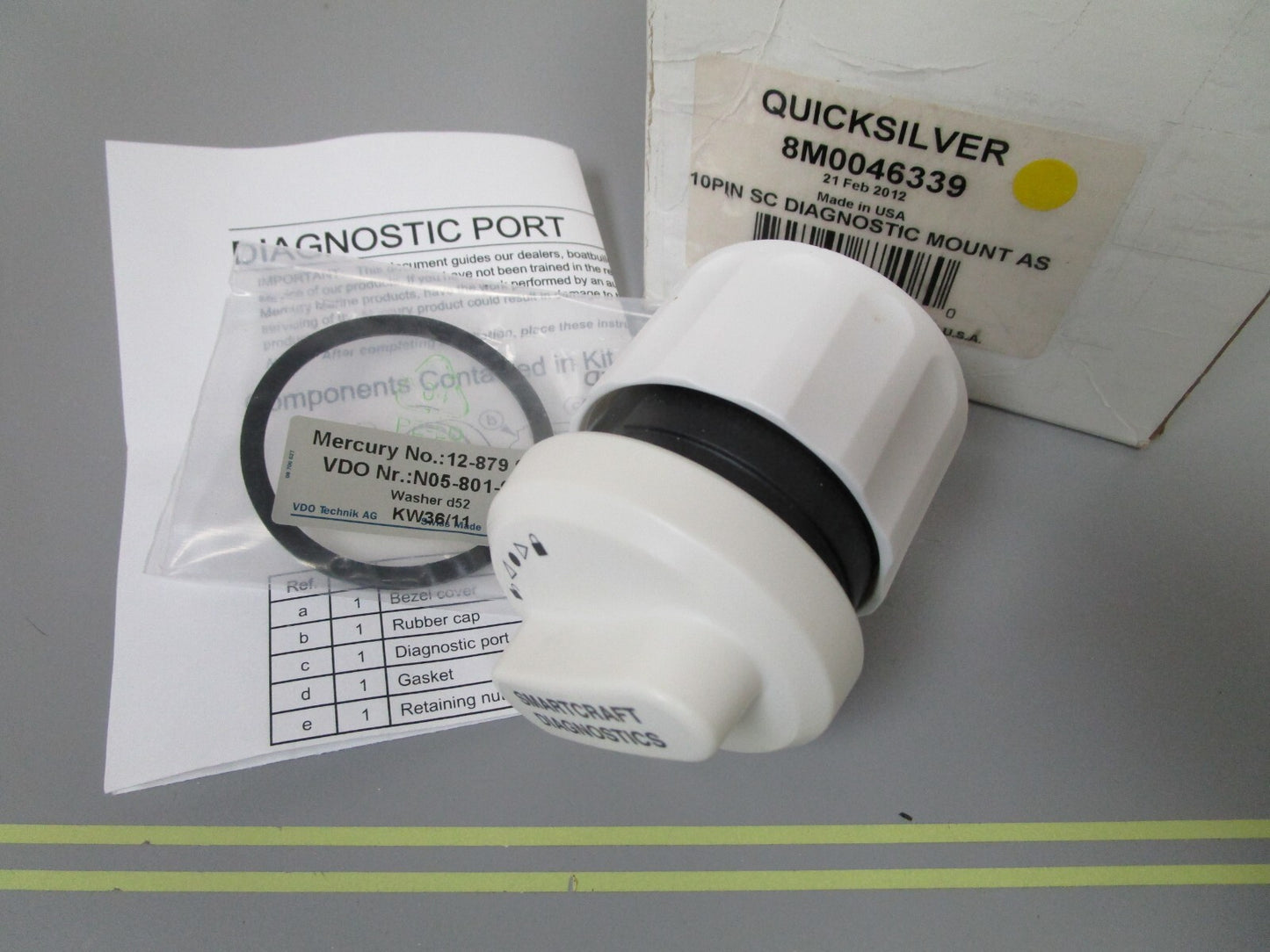 *NEW OEM* 0720 Mercury Quicksilver 10 Pin Smart Diagnostic Mount Ay  8M0046339