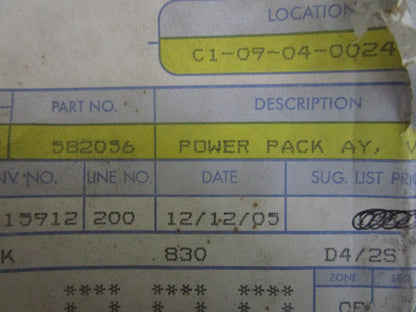 *NEW OEM* 0820 OMC Johnson Evinrude Power Pack Assy 582056 0582056 581895