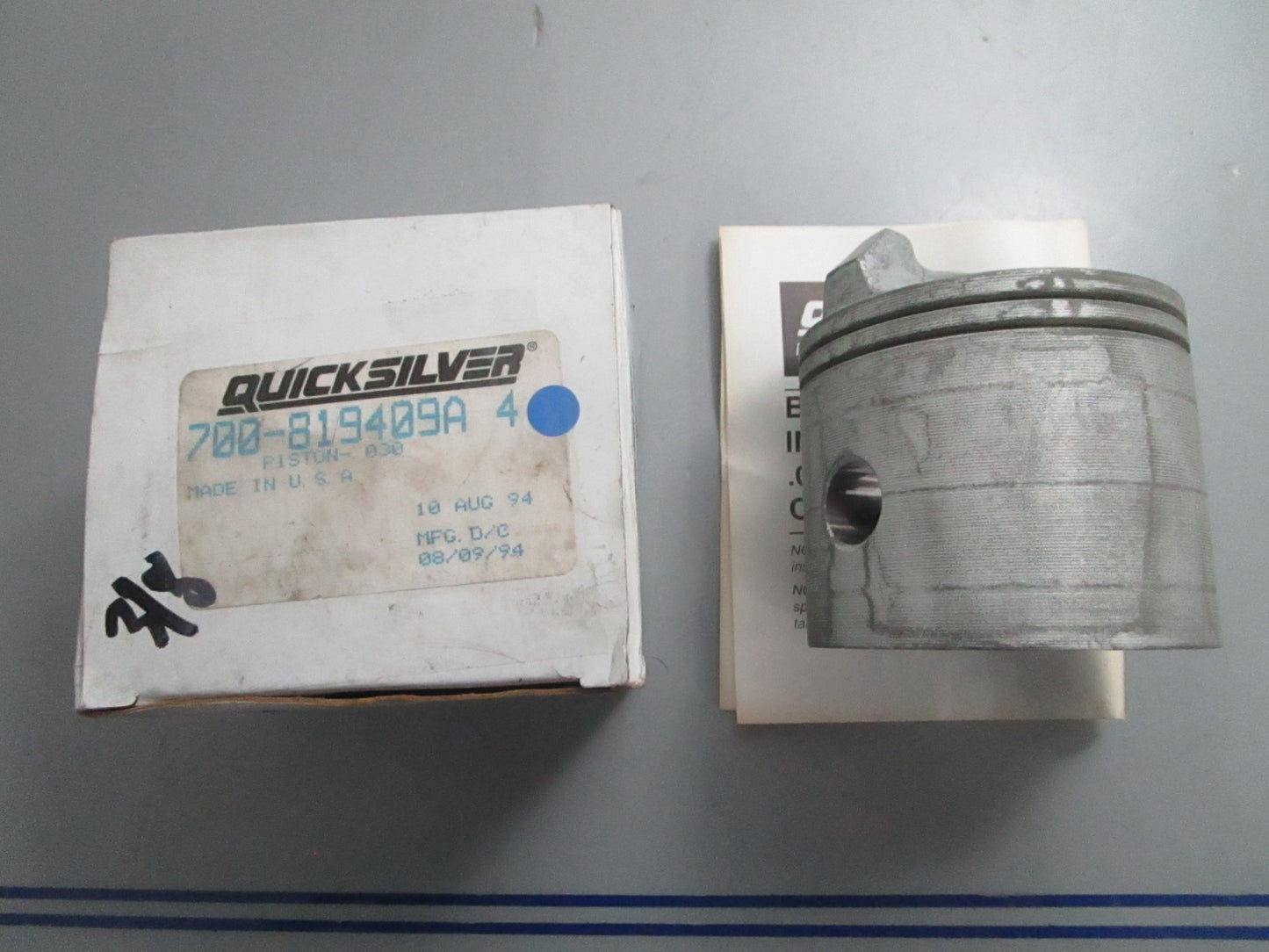 *NEW OEM* 0820 Mercury Quicksilver .030 Piston 700-819409A4