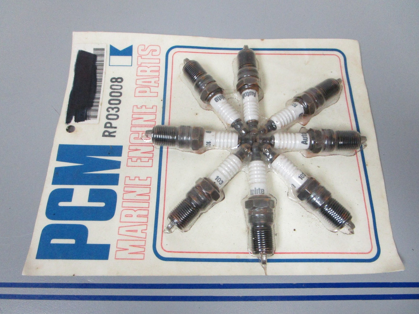 NEW OEM RP030008 Pleasure Craft Marine PCM Autolite #103 Spark Plug Set 0720