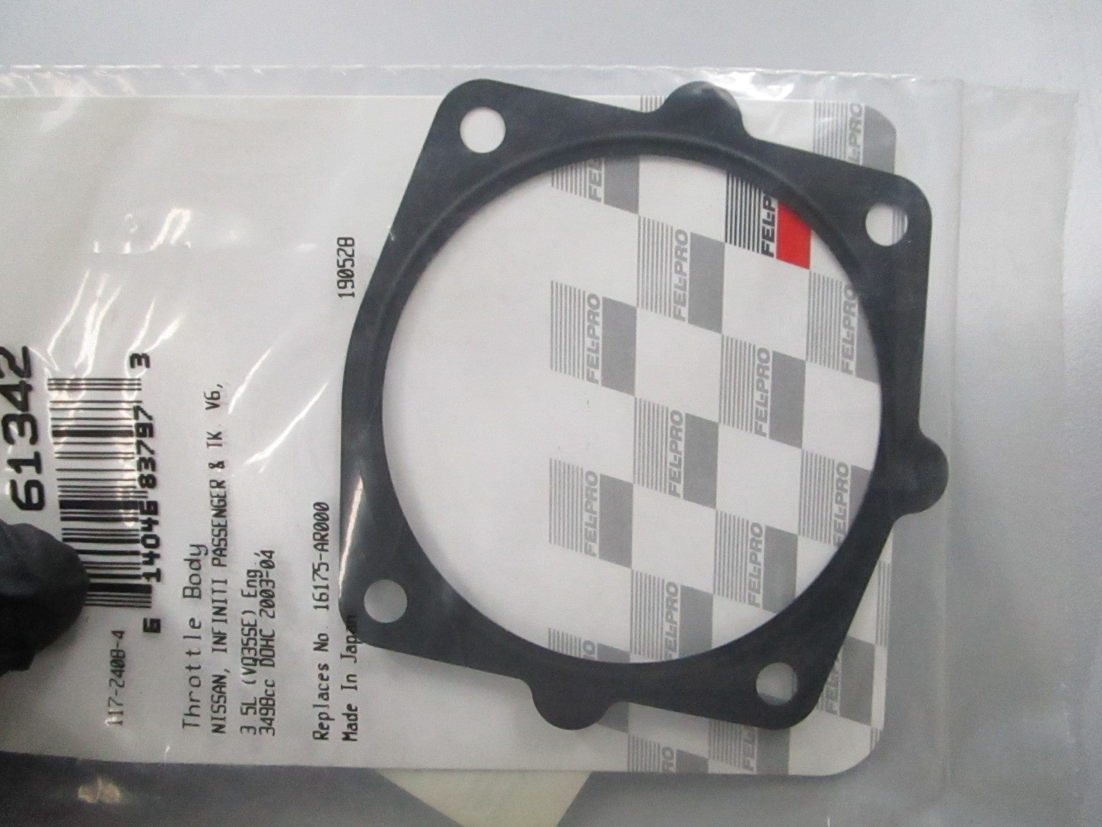 *NEW* 0810 Fel-Pro Throttle Body Gasket 61342