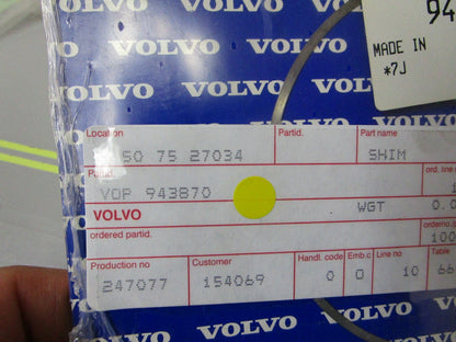 *NEW OEM* 0810 Volvo Penta Shim 943870