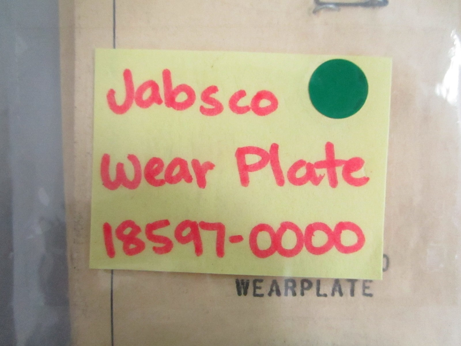 NEW OEM 18597-0000 Jabsco Wear Plate 0820