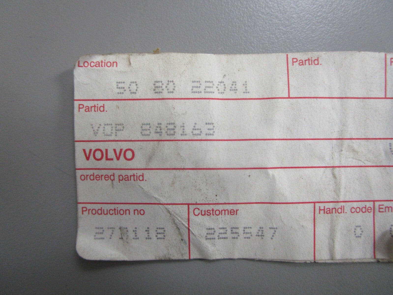 *NEW OEM* 0810 Volvo Penta Gasket 848163