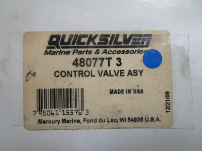 *NEW OEM* 0820 Mercury Quicksilver Control Valve Assy 48077T3