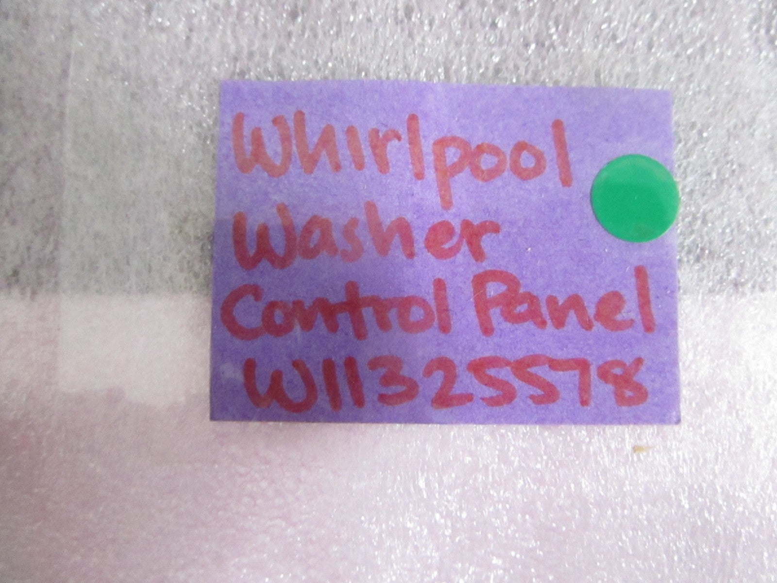 Whirlpool NEW OEM Washer Control Panel W11325578 NOS Genuine Factory Part 0820