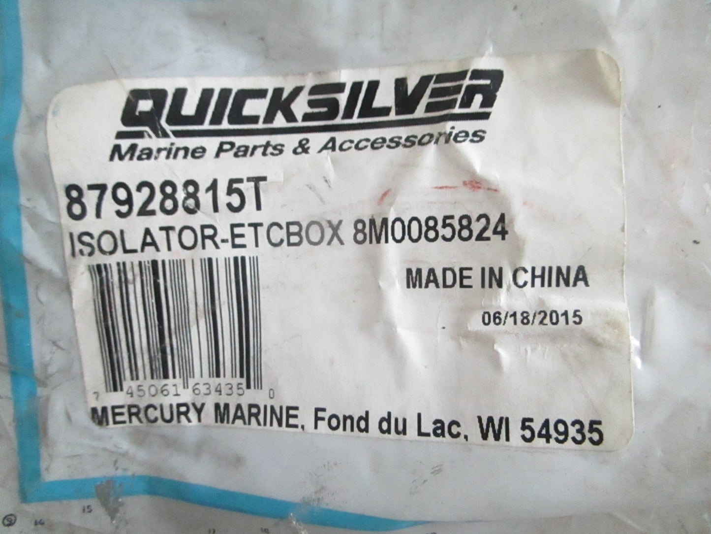 NEW OEM Mercury Quicksilver 87928815T Isolator 0820