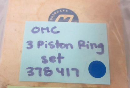*NEW OEM* 0810 OMC Johnson Evinrude 3 Piston Ring Set 378417 0378417
