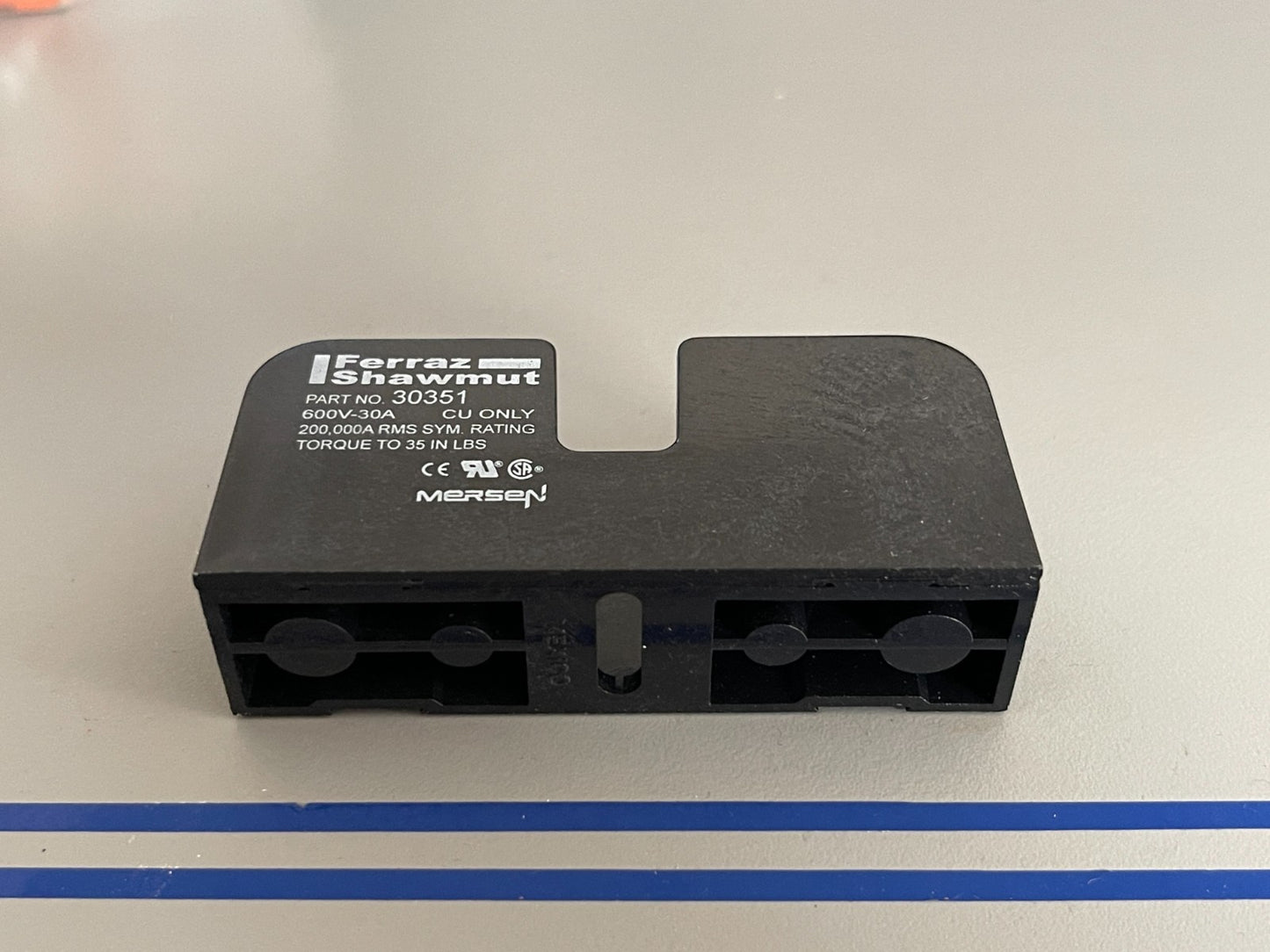 *NEW OEM* 0720 Ferraz Shawmut 600V 30AMP Fuel Block Holder 30351