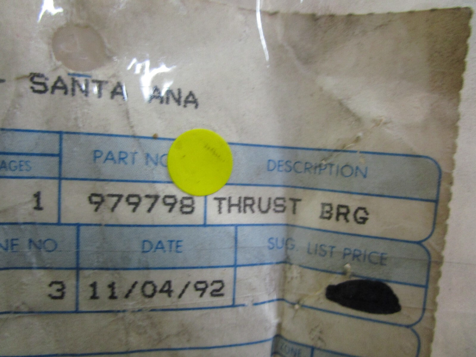 *NEW OEM* 0810 OMC Johnson Evinrude Thrust Bearing 979798 0979798